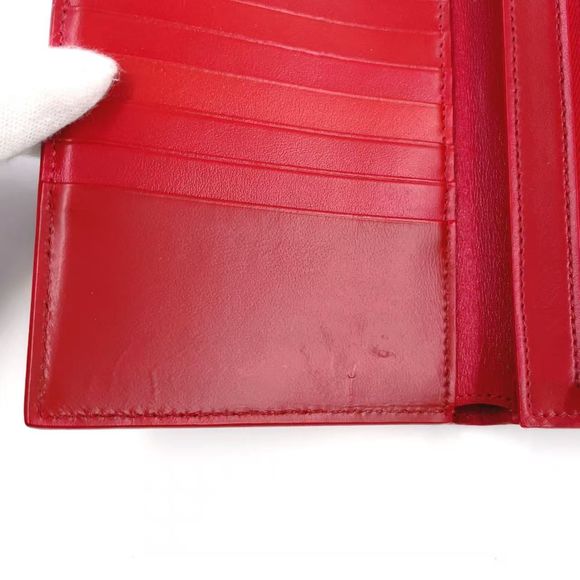 Celine Medium Strap Wallet Leather Red Gold - Picture 5 of 14